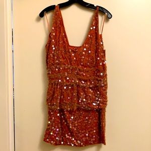 Tracy Reese New York Orange Sequin Two Piece